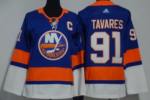 Youth New York Islanders #91 John Tavares Blue Jersey