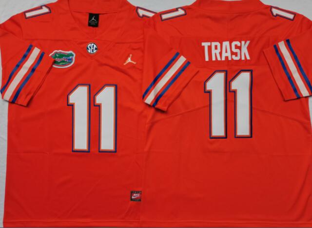 Mens NCAA Florida Gators 11 Trask Orange Limited College Football Jersey