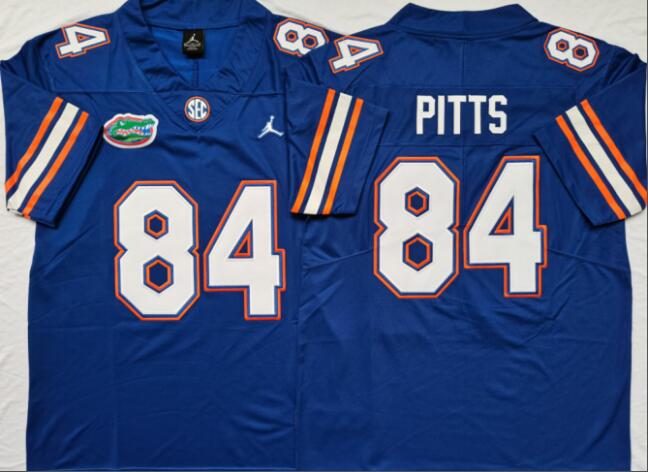 Mens NCAA Florida Gators 84 Pitts Blue Limited College Football Jersey