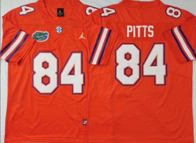 Mens NCAA Florida Gators 84 Pitts Orange Limited College Football Jersey