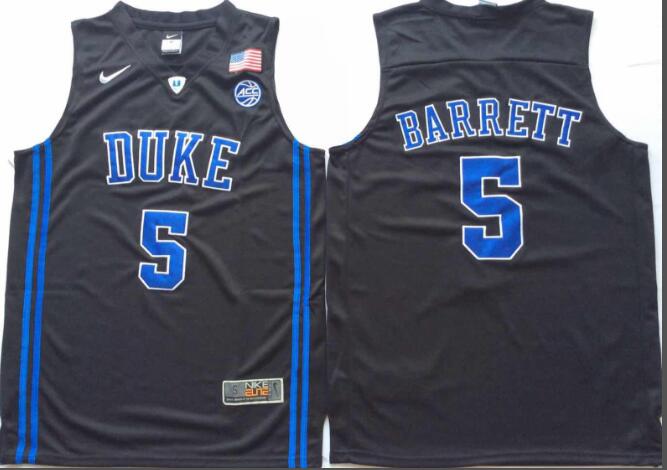 Mens NCAA Duke Blue Devils 5 Barrett Black College Basketball Jersey