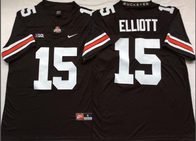 Mens NCAA Ohio State Buckeyes 15 Elliott Black College Football Jersey