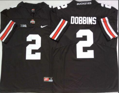 Mens NCAA Ohio State Buckeyes 2 Dobbins Black Limited College Football Jersey