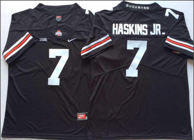 Mens NCAA Ohio State Buckeyes 7 Haskins JR. Black College Football Jersey