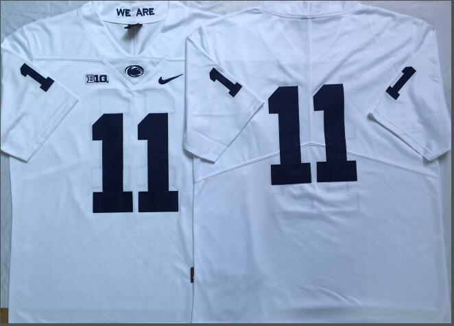 Mens NCAA Penn State Nittany Lions 11 White College Football Jersey