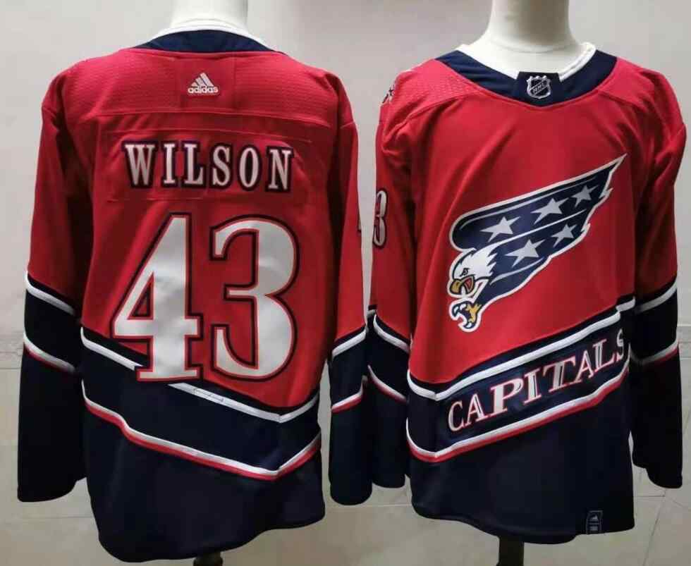 Capitals 43 Tom Wilson Red 2020-21 Reverse Retro Adidas Jersey