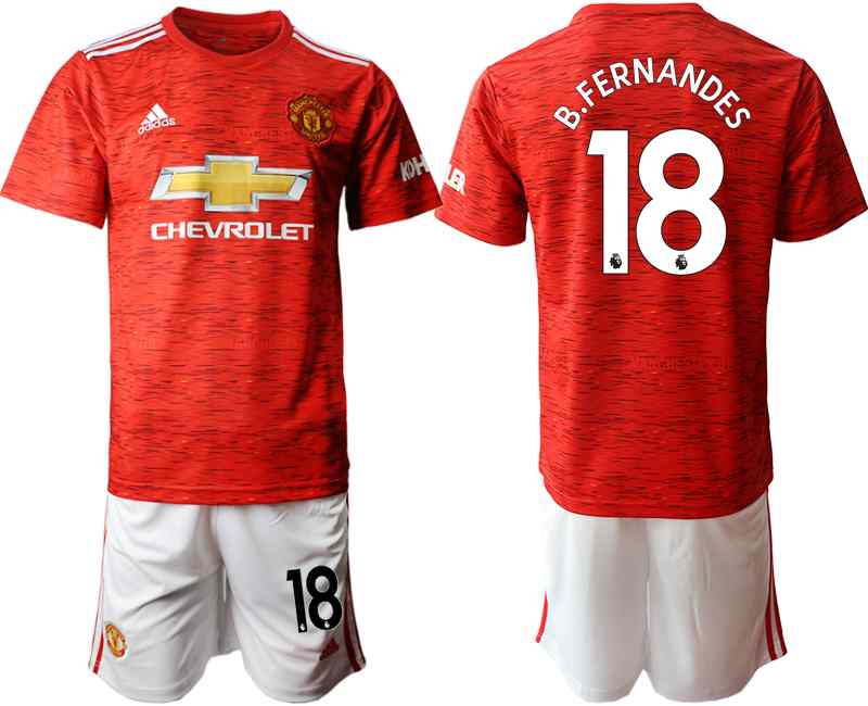 2020-21 Manchester United 18 B.FERNANDES Home Soccer Jersey