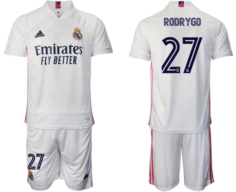 2020-21 Real Madrid 27 RODRYGO Home Soccer Jersey