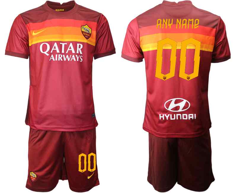 2020-21 Roma Customized Home Soccer Jersey