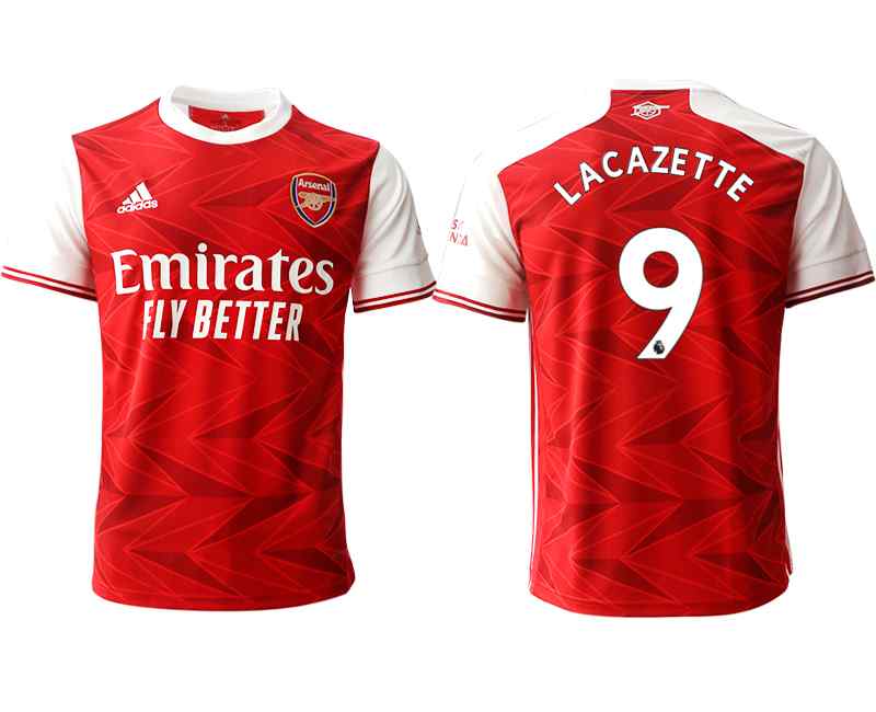 2020-21 Arsenal 9 LACAZETTE Home Thailand Soccer Jersey