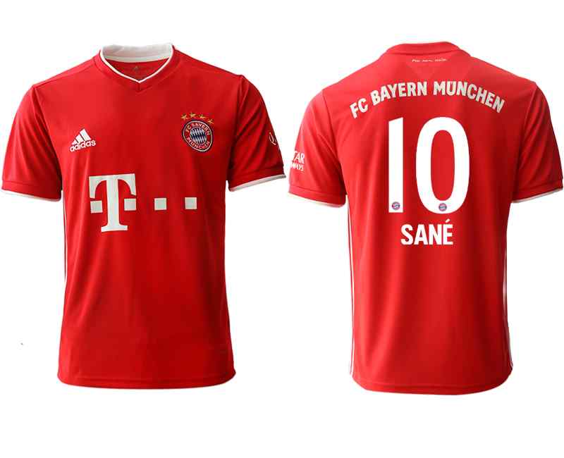 2020-21 Bayern Munich 10 SANE Home Thailand Soccer Jersey