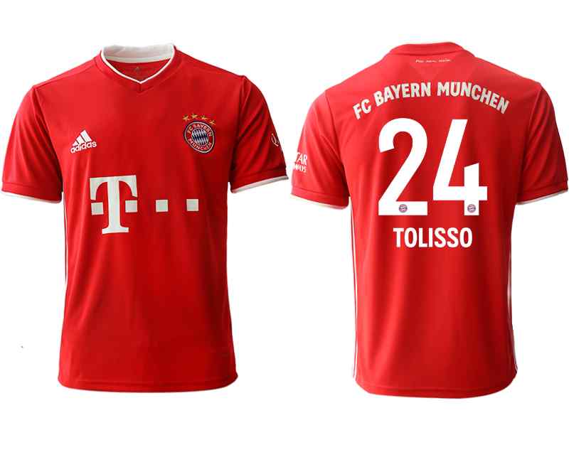2020-21 Bayern Munich 24 TOLISSO Home Thailand Soccer Jersey