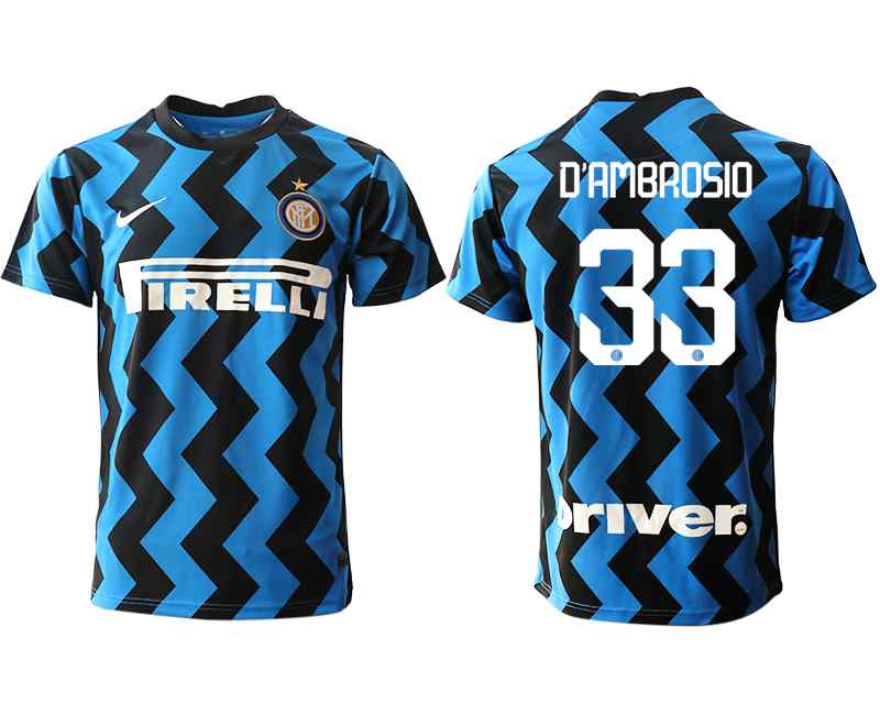 2020-21 Inter Milan 33 DAMBROSIO Home Thailand Soccer Jersey