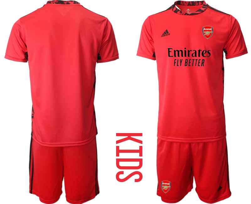 2020-21 Arsenal Red Youth Goalkeeper Soccer Jersey