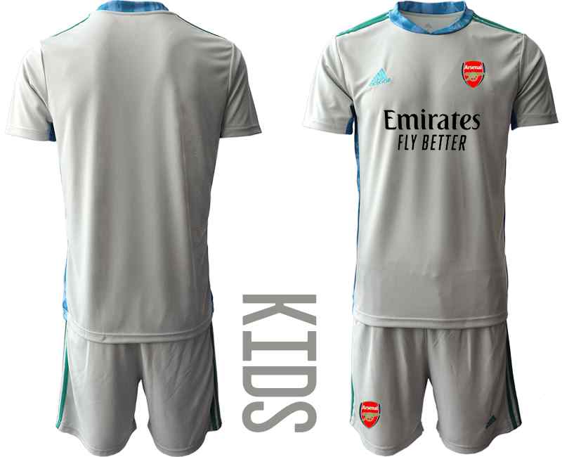 2020-21 Arsenal Gray Youth Goalkeeper Soccer Jersey
