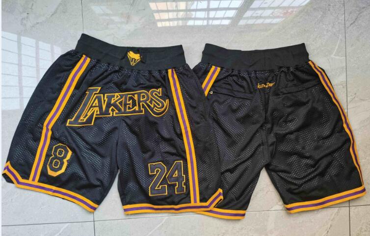 Lakers Teams Black 8 & 24 Just Don With Pocket Swingman Shorts