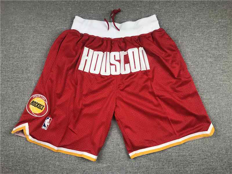 Rockets Teams Red Just Don With Pocket Swingman Shorts