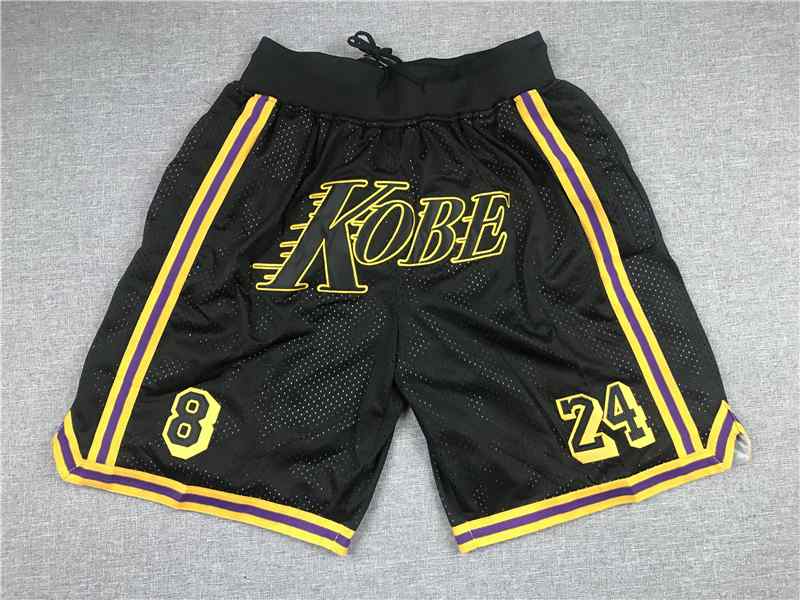 Lakers Teams Black 8 & 24 Kobe Just Don With Pocket Swingman Shorts