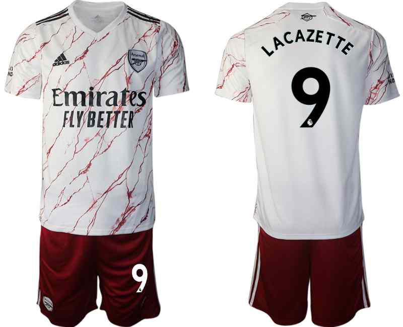 2020-21 Arsenal 9 LACAZETTE Away Soccer Jersey