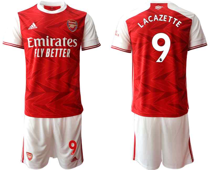 2020-21 Arsenal 9 LACAZETTE Home Soccer Jersey