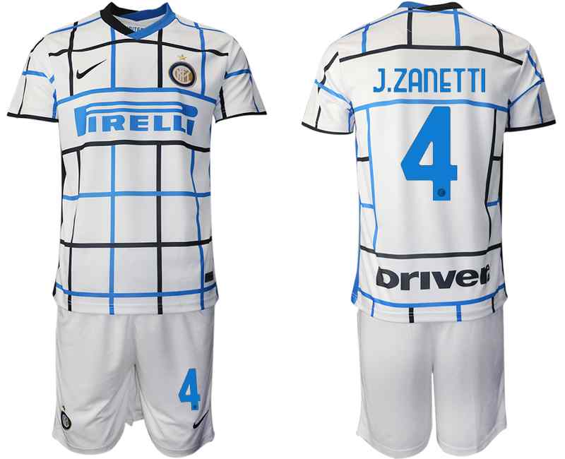 2020-21 Inter Milan 4 J.ZANETTI Away Soccer Jersey