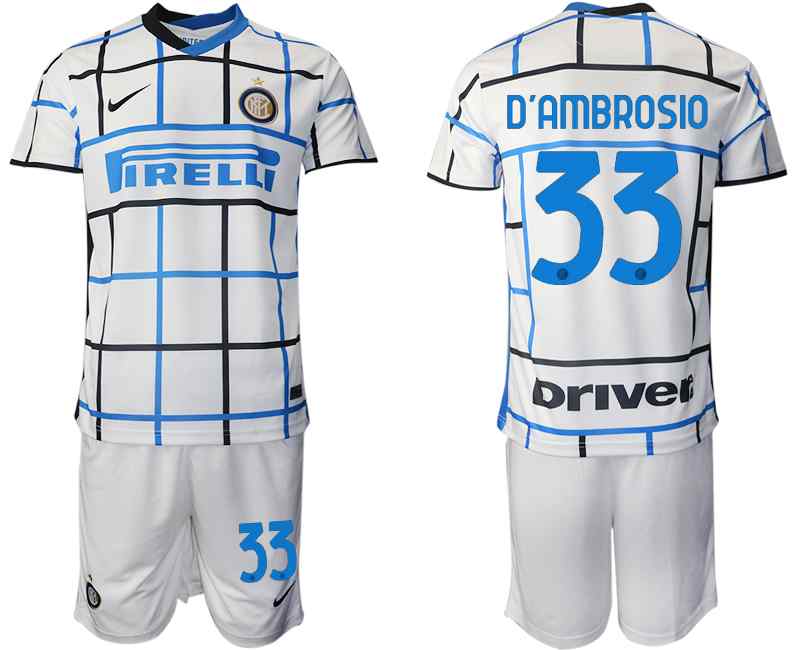 2020-21 Inter Milan 33 DAMBROSIO Away Soccer Jersey