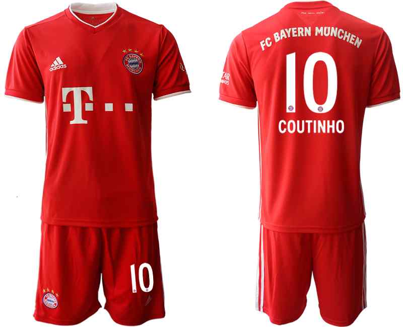 2020-21 Bayern Munich 10 COUTINHO Home Soccer Jersey