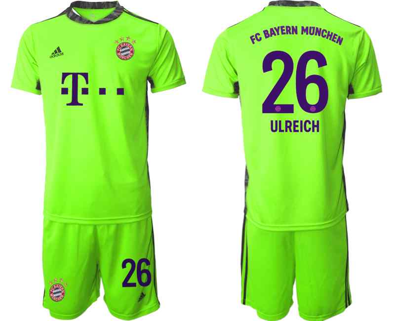 2020-21 Bayern Munich Fluorescent 26 ULREICH Green Soccer Jersey