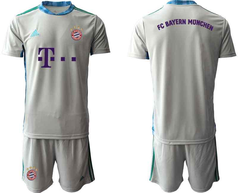 2020-21 Bayern Munich Gray Goalkeeper Soccer Jersey
