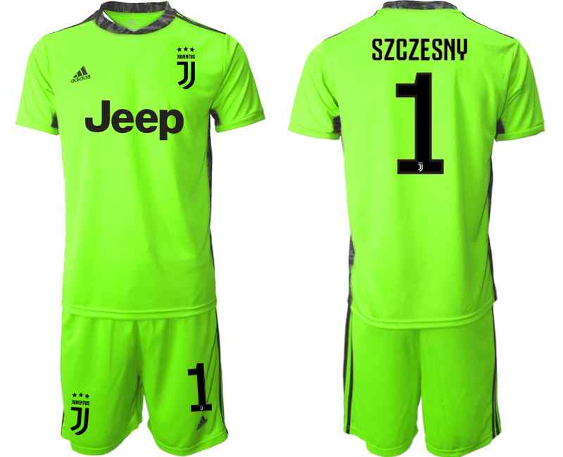 2020-21 Juventus 1 SZCZESNY Fluorescent Green Goalkeeper Soccer Jersey