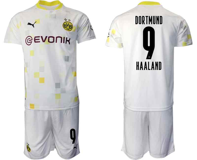 2020-21 Dortmund 9 HAALAND Third Away Soccer Jersey