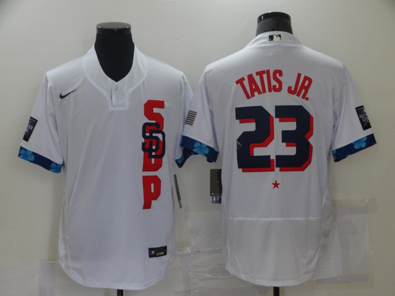 Padres 23 Fernando Tatis Jr White Nike 2021 MLB All-Star Flexbase Jersey