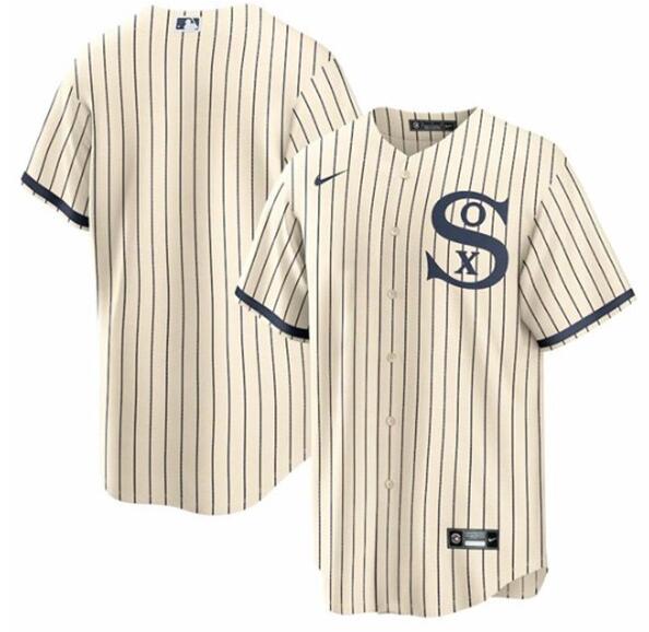 White Sox Blank Cream 2021 Field Of Dreams Cool Base Jersey