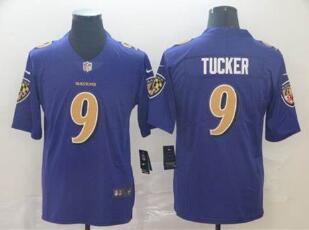 Nike Ravens 9 Justin Tucker PurpleColor Rush Limited Jersey