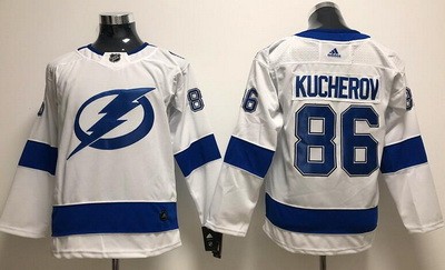 Youth Tampa Bay Lightning #86 Nikita Kucherov White Jersey