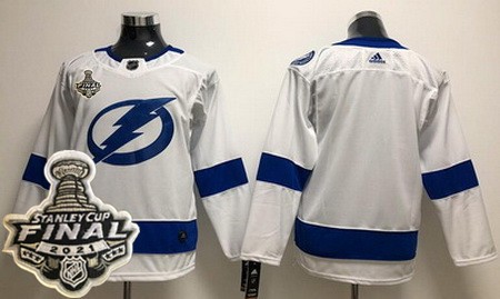 Youth Tampa Bay Lightning Blank White 2021 Stanley Cup Finals Authentic Jersey