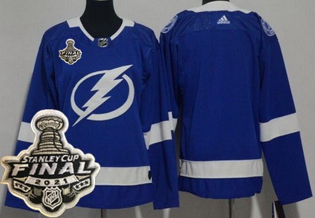 Youth Tampa Bay Lightning Blank Blue 2021 Stanley Cup Finals Authentic Jersey