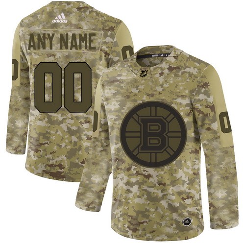 Men's Boston Bruins Customized Camo Authentic Jersey
