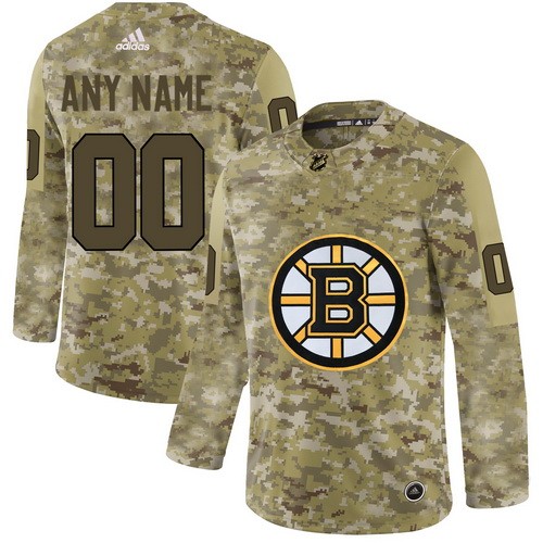 Men's Boston Bruins Customized Camo Fashion Authentic Jersey