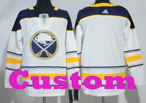 Youth Buffalo Sabres Customized White Authentic Jersey