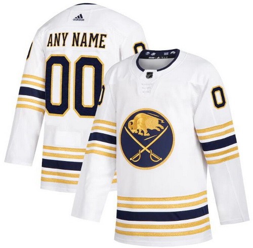 Men's Buffalo Sabres Customized White 2021 Alternate Authentic Jersey - 副本