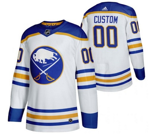 Men's Buffalo Sabres Customized White 2021 Authentic Jersey