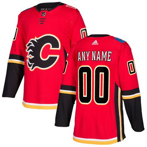Youth Calgary Flames Customized Red Authentic Jersey
