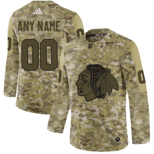 Youth Chicago Blackhawks Customized Camo Authentic Jersey