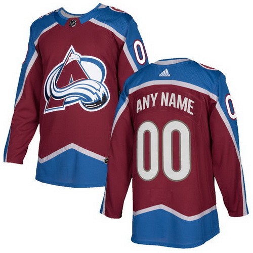 Youth Colorado Avalanche Customized Red Authentic Jersey