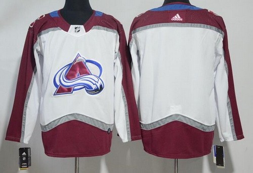 Youth Colorado Avalanche Customized White Authentic Jersey