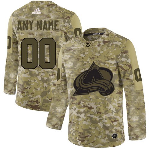 Youth Colorado Avalanche Customized Camo Authentic Jersey