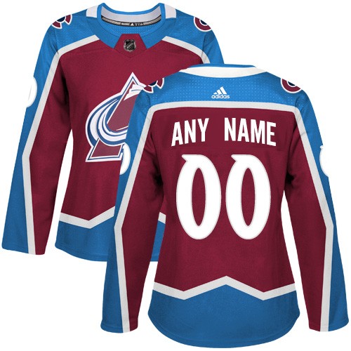 Women's Colorado Avalanche Customized Red Authentic Jersey