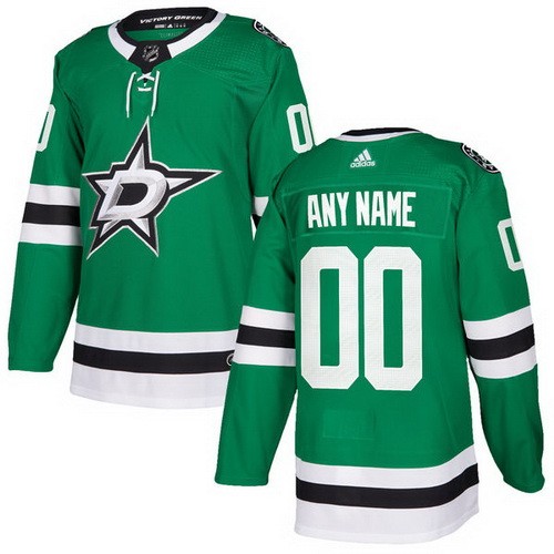Men's Dallas Stars Customized Green Authentic Jersey