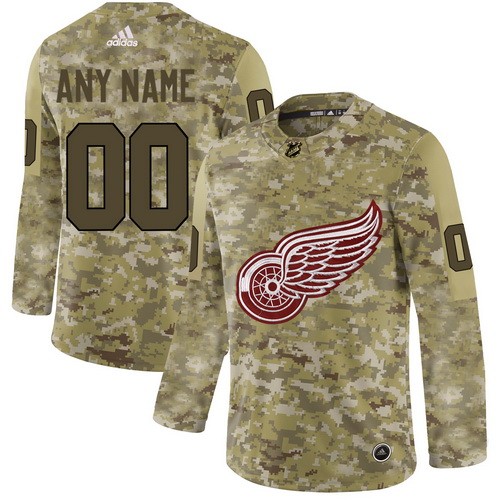 Youth Detroit Red Wings Customized Camo Fashion Authentic Jersey